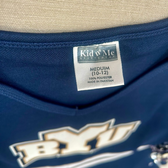 BYU Cheerleader Girls dress with Pom Poms - Picture 2 of 8